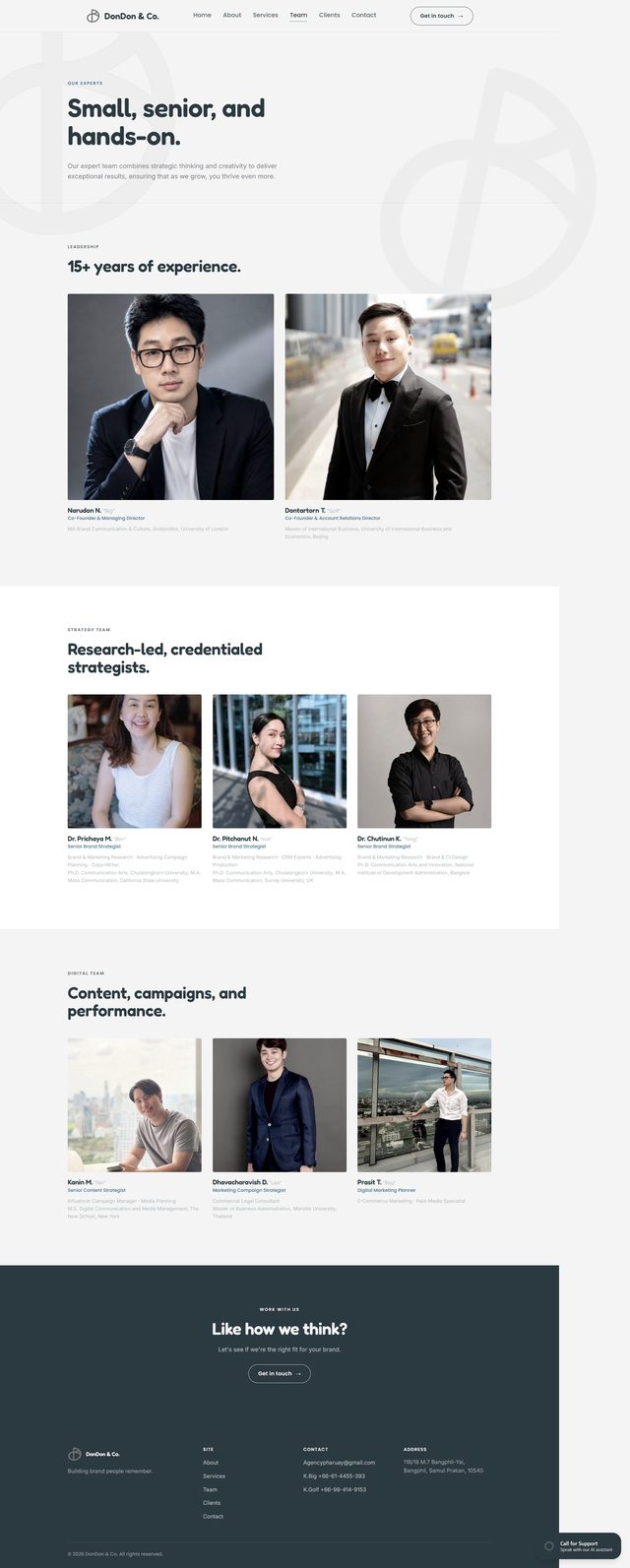 DonDon & Co. team page